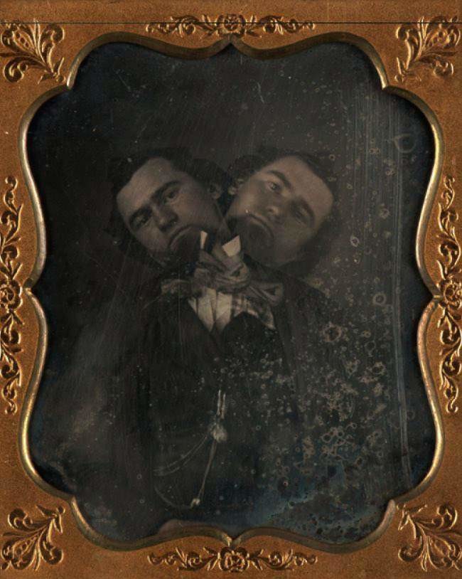 Двухголовый мужчина, Калифорния, 1855 г.