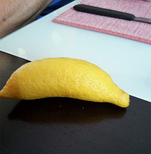Лимон выглядит как банан