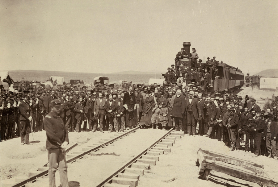 Officers at U.P.R.R. Laying of the last rail