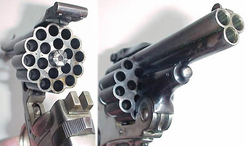 Если двух стволов в револьвере вам уже мало, можно воспользоваться трехствольным 