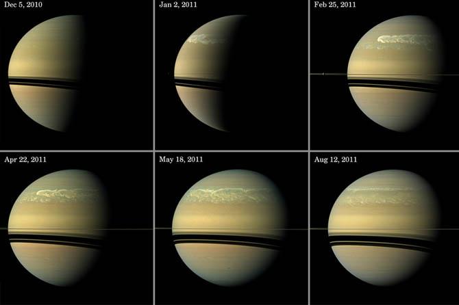 Сатурн виден с Земли невооруженным взглядом