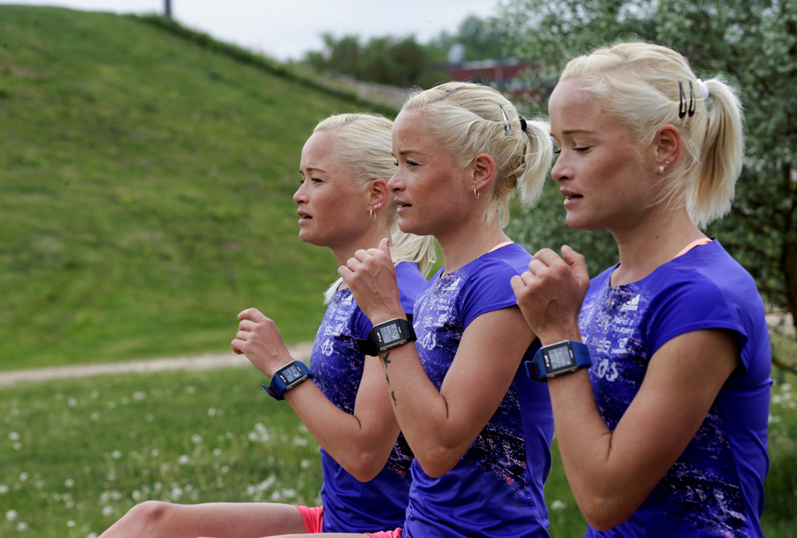 Часть олимпийской сборной Эстонии, марафонцы на тренировке в Тарту, Эстония, 26 мая 2016 года.