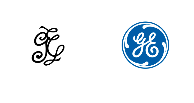 Обычный логотип General Electric впервые был разработан в 1892 году. Круг был добавлен в 1900 году, а его синий оттенок добавился в 2004 году.