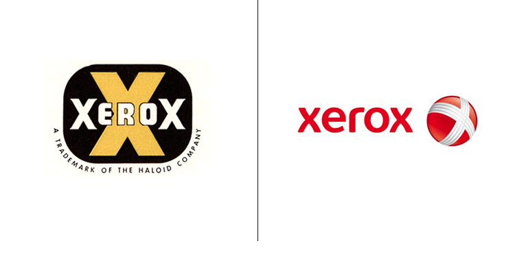 Логотип Xerox был разработан в 1949 г. А в 2008 году компания создала привычное современное лого.