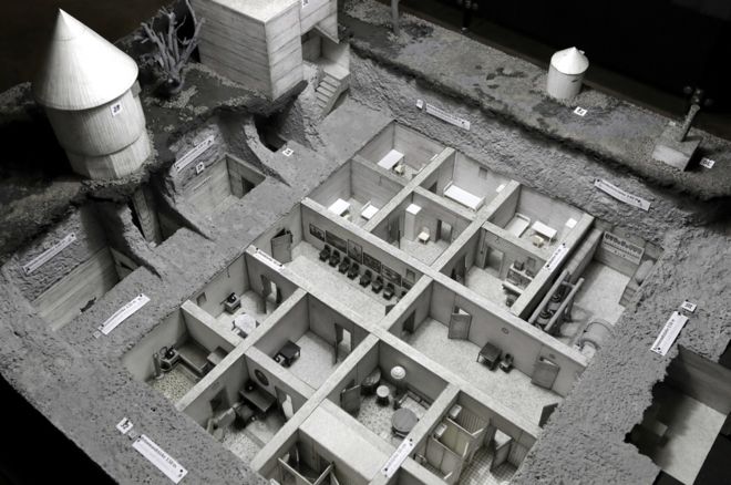 План бункера состоявший из тридцати помещений у Рейхсканцелярии.