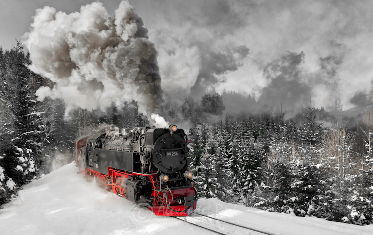 Потрясающие фотографии поездов в живописных пейзажах