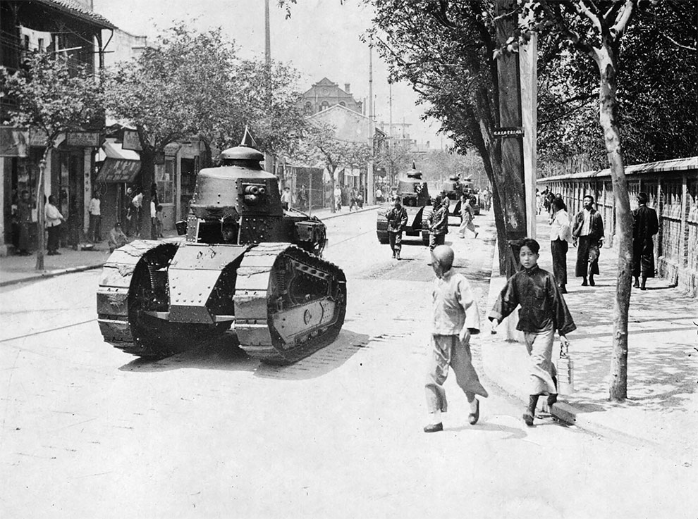 Рено FT-17 - легкий танк патрульной службы, в район французской концессии в Китае, 1927.