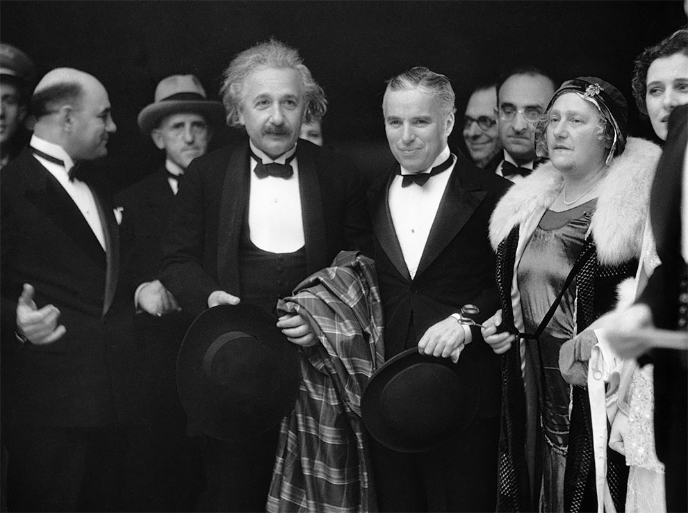 Альберт Эйнштейн и Чарли Чаплин, 1931.