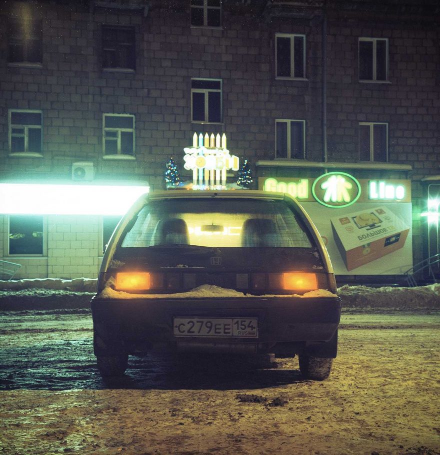 Ночной город в Сибири от Влада Третьяка