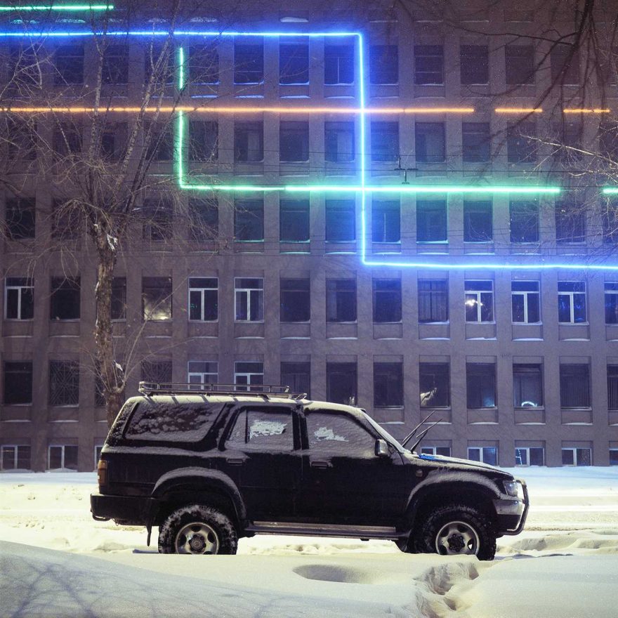 Ночной город в Сибири от Влада Третьяка