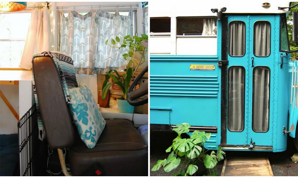 Пара из Грузии переделала школьный автобус в уютный дом на колесах