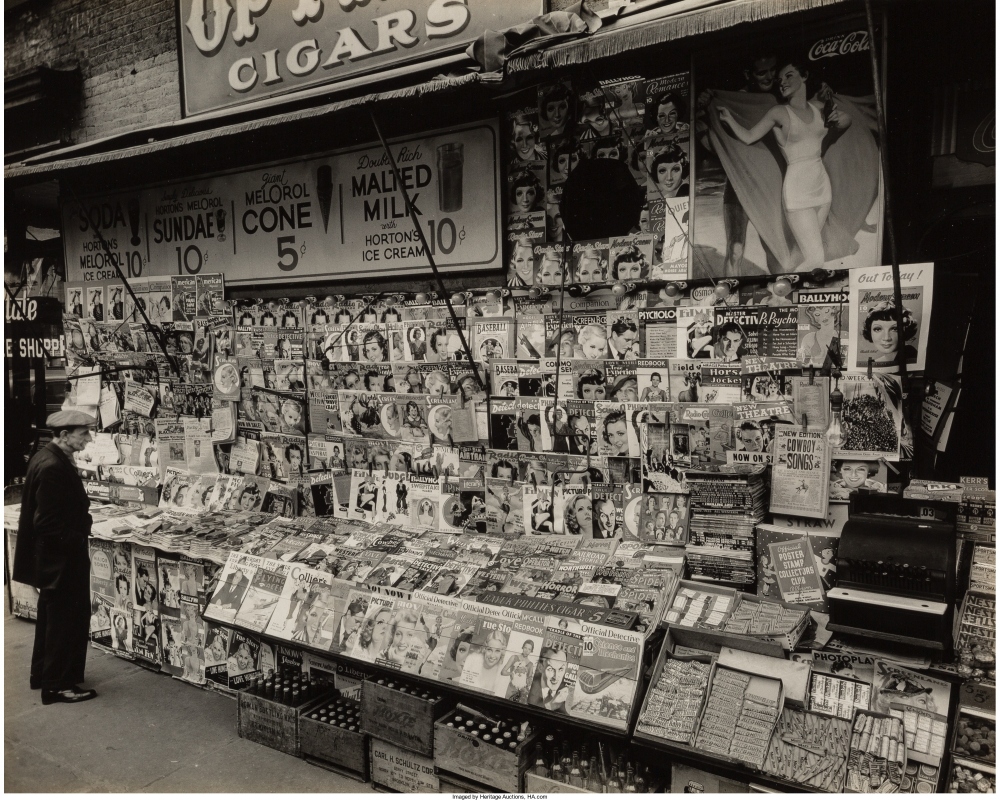 Газетный киоск, угол 32 улицы и 3 авеню. 19 ноября 1936г.