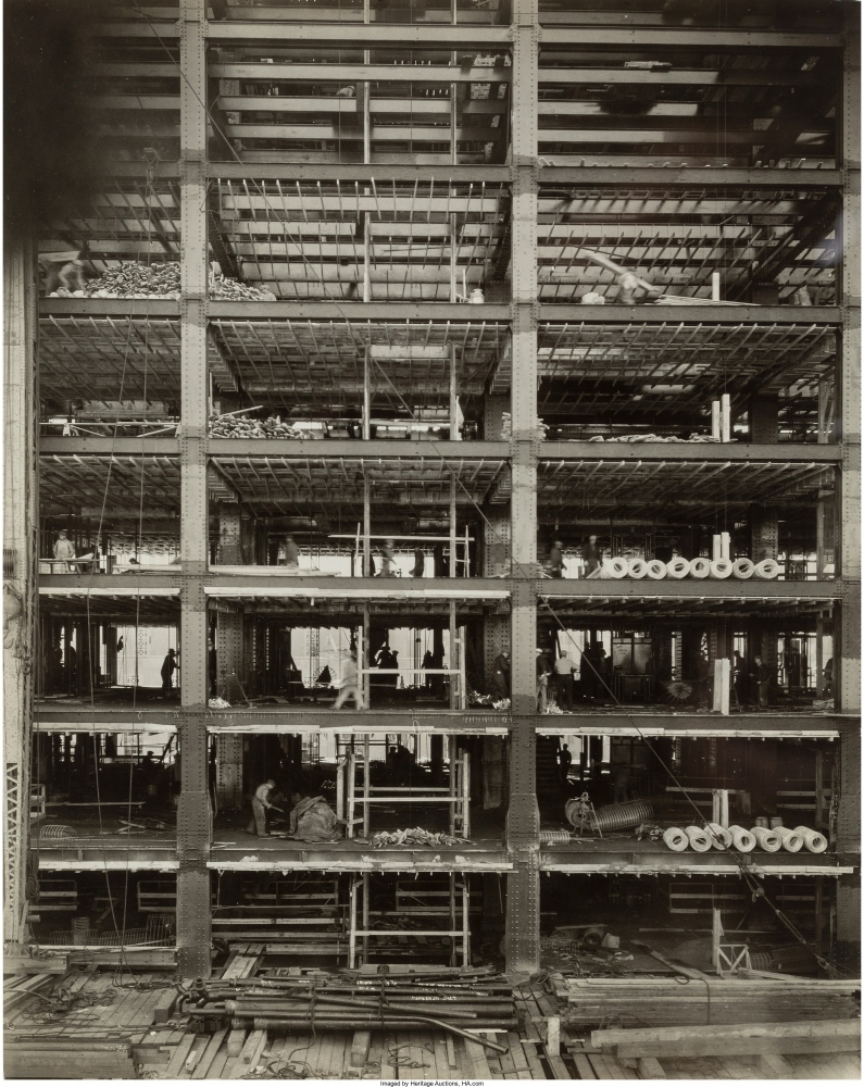Строительство Рокфеллер центра, 1932.