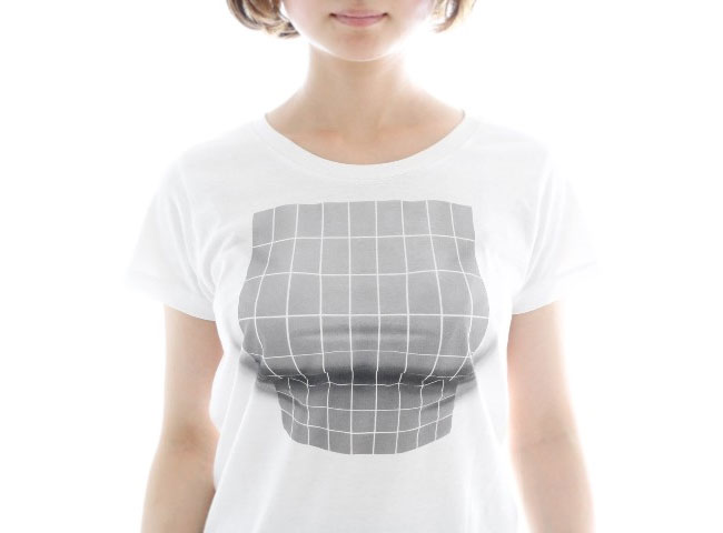 Женская футболка с оптической иллюзией, увеличивающая грудь