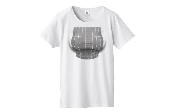 Женская футболка с оптической иллюзией, увеличивающая грудь