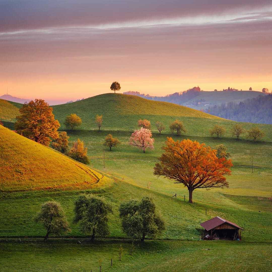 Красивые пейзажи сельской местности от швейцарского фотографа Мартина Рака