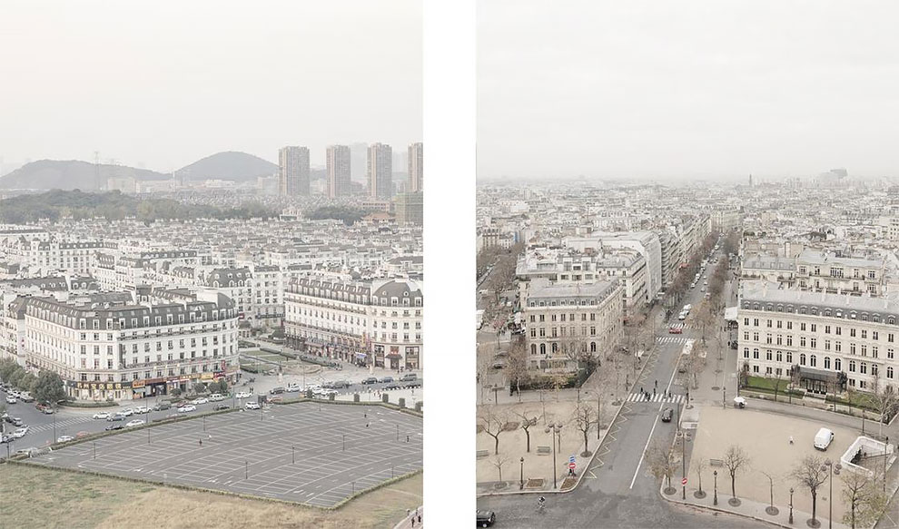 Серия снимков "китайской подделки Парижа"