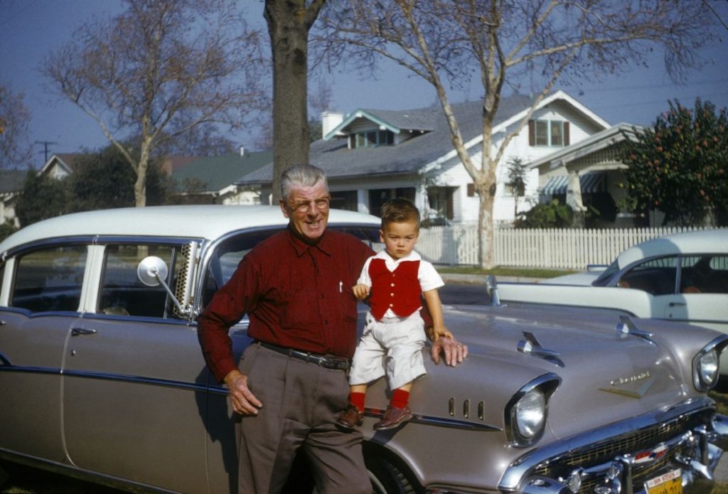Дедушка с внуком, 1954 год