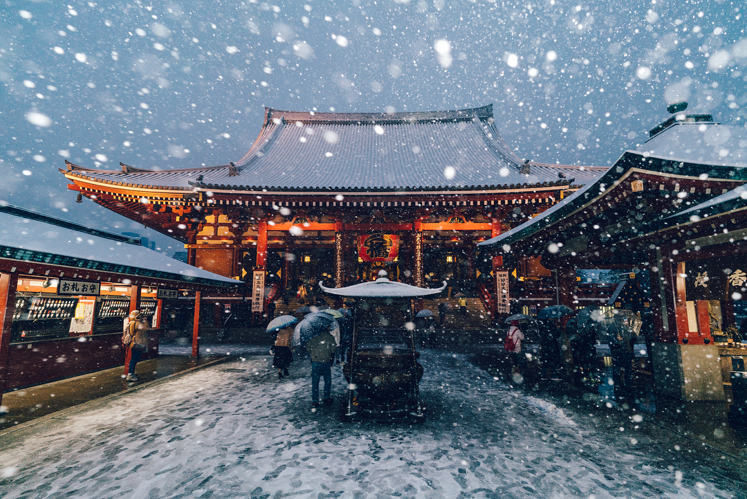 Токио в снегу