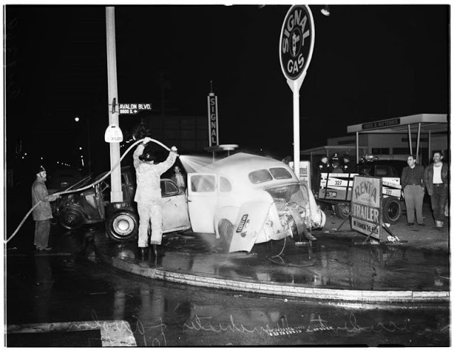 Фотографии дорожно-транспортных происшествий Калифорнии в 1950-х годах