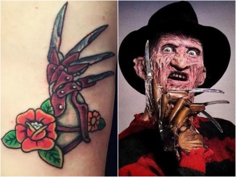 Татуировки вдохновлённые фильмами ужасов