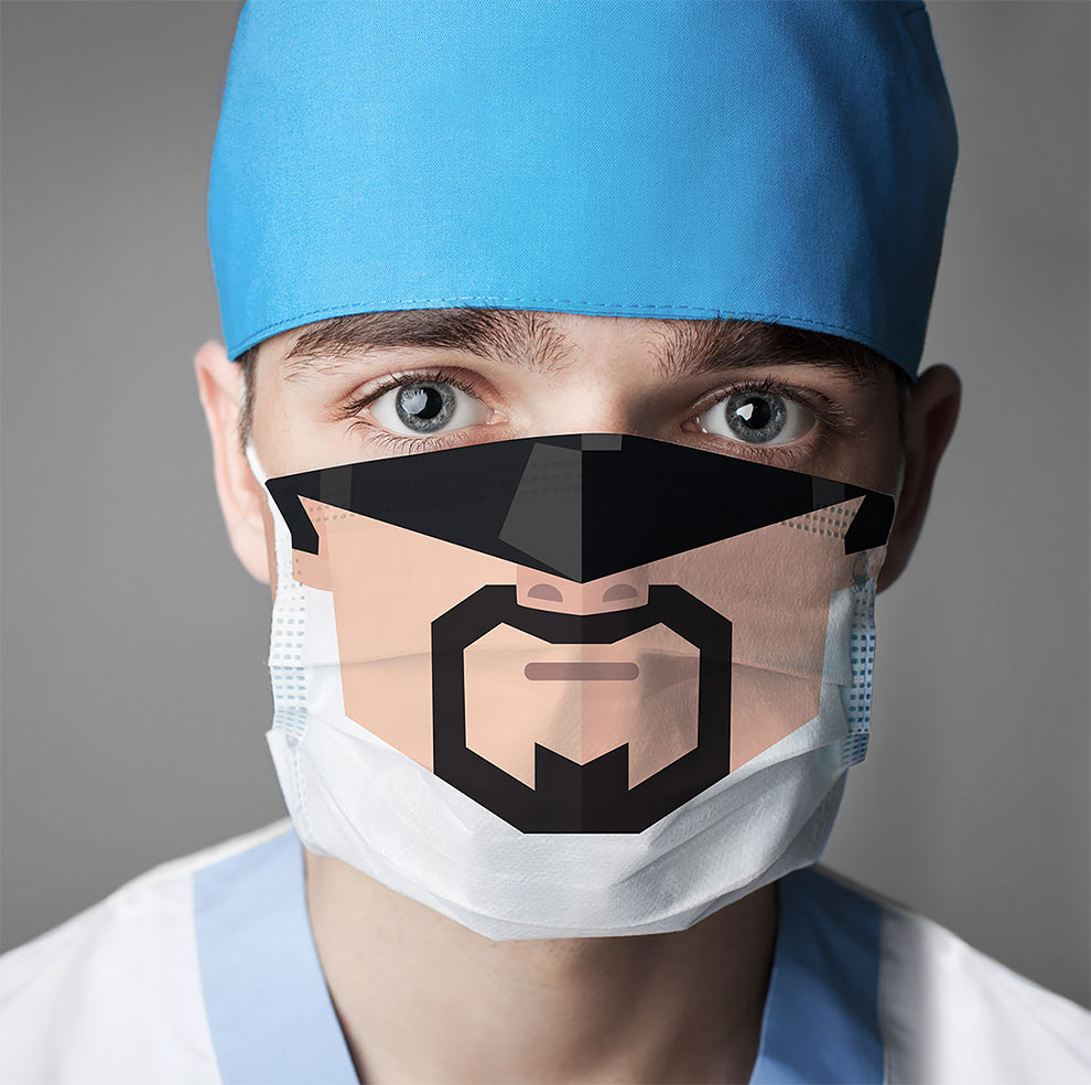 Смешные хирургические маски помогут детям перестать бояться врачей