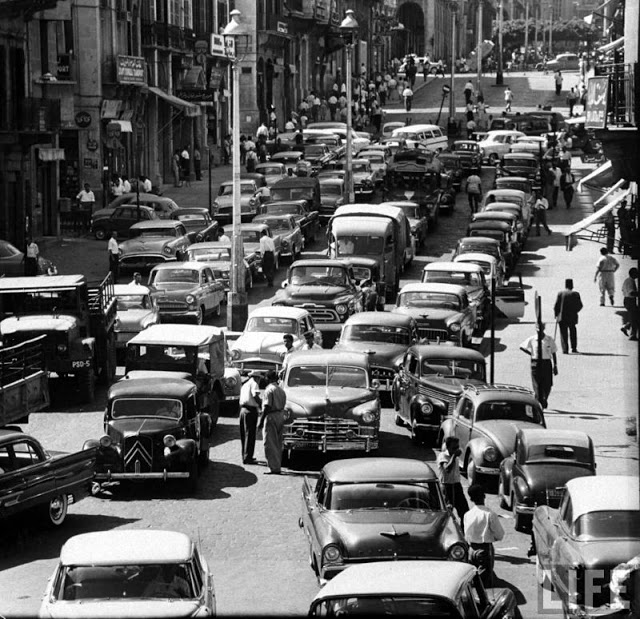 Пробка на улица Алленби, Ливан, 1958