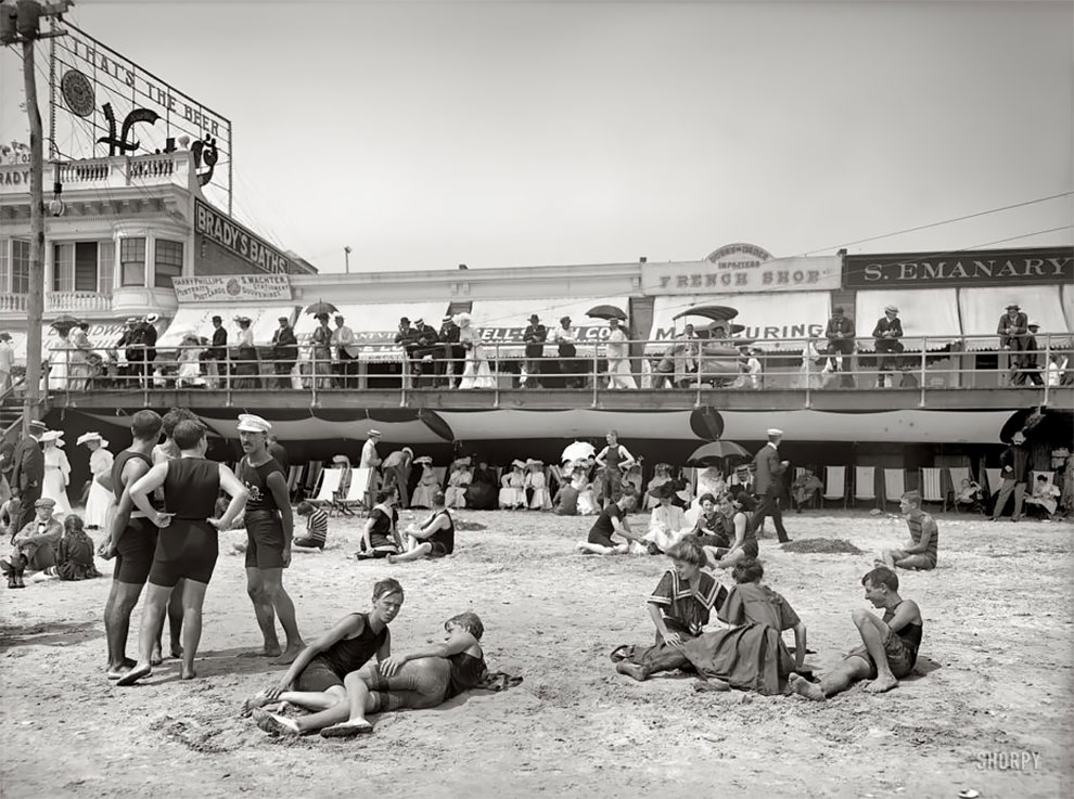 Потрясающие фотографии людей викторианской эпохи на пляжах