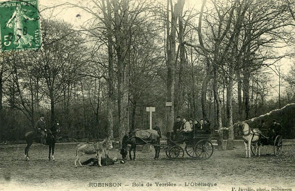 Забавные старинные открытки изображают людей, падающих с ослов в Ле-Плесси-Робинсон, Франция, примерно 1900 г.