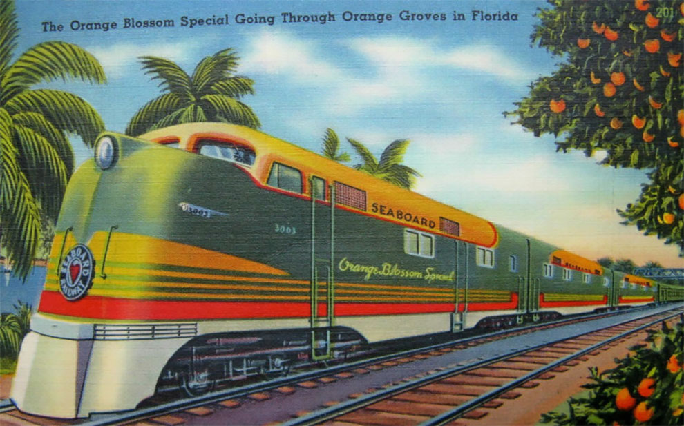 Давным давно вы могли проехать на поезде прямо через апельсиновые рощи в Южной Калифорнии