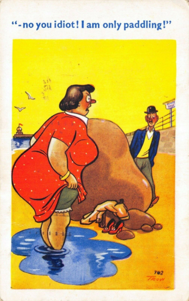 30 юмористических комических открыток с толстыми дамами от Дональда МакГилла начала ХХ века