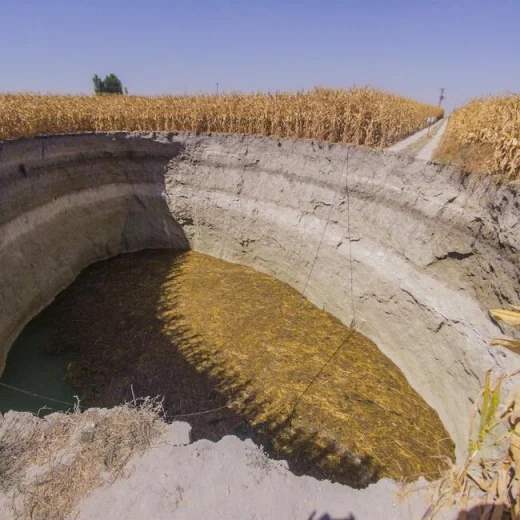 Огромные ямы на полях в Турции пугают фермеров