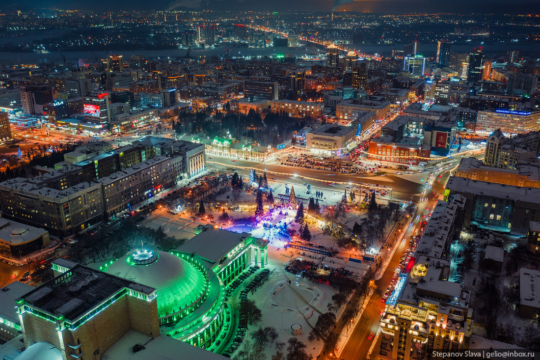 Новосибирск с высоты декабрь 2021