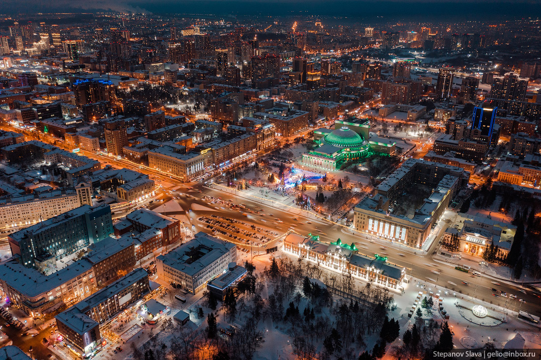 Новосибирск с высоты декабрь 2021