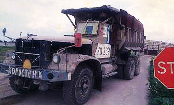 КрАЗ-256Б со свинцовой кабиной, который работал в Чернобыле