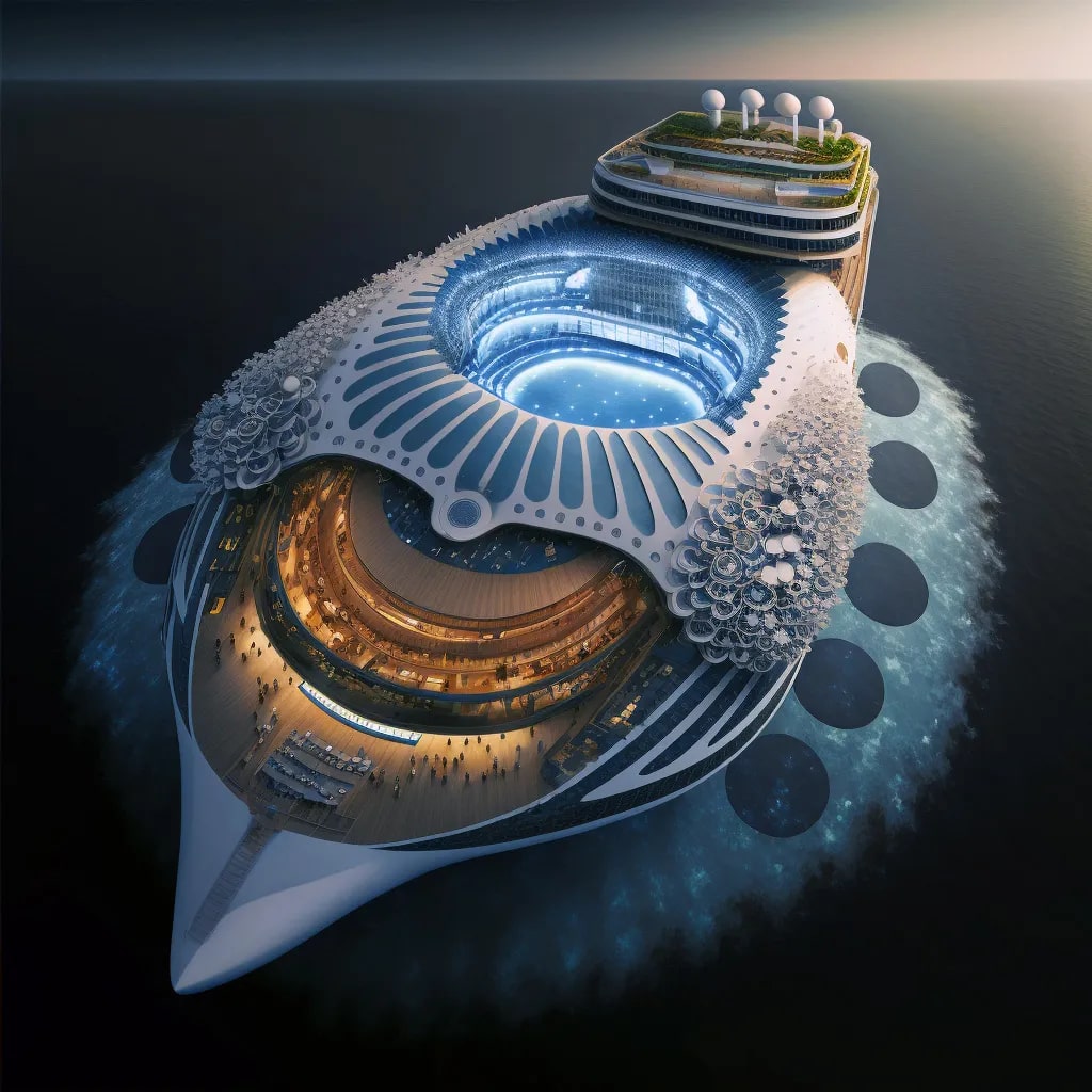 OCEANIUMS – биомиметический плавучий стадион Винсента Каллебаута