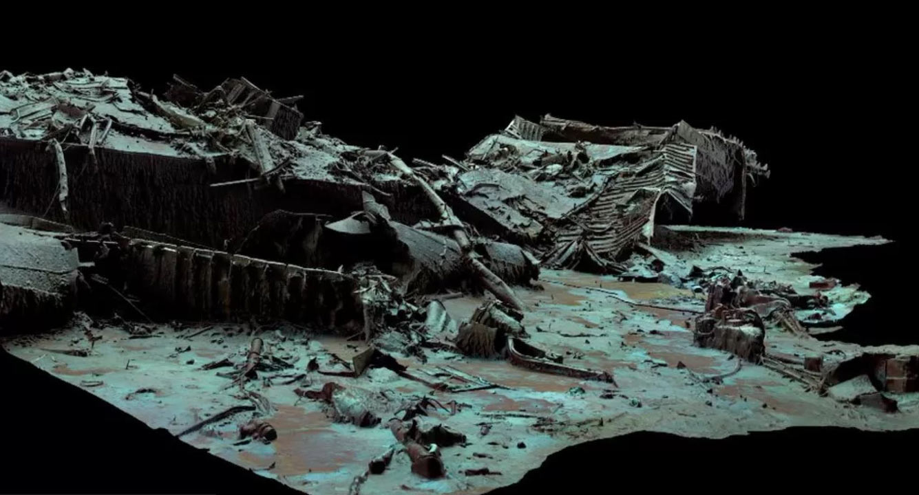 Титаник впервые полностью отсканирован в 3D