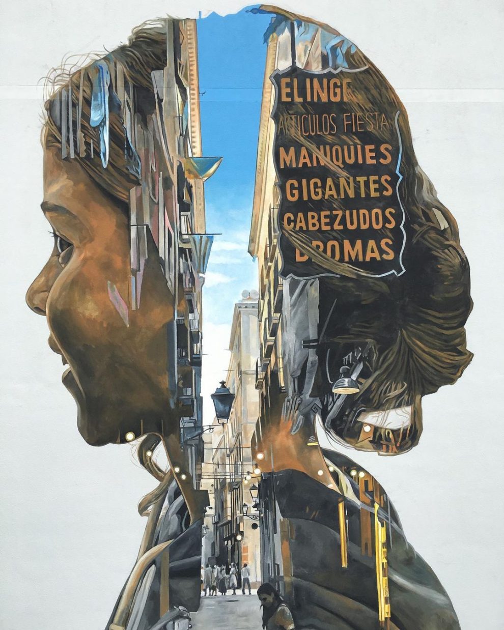 «Многоэтажные» сюрреалистические портреты и стрит-ар Кристиана Блансера